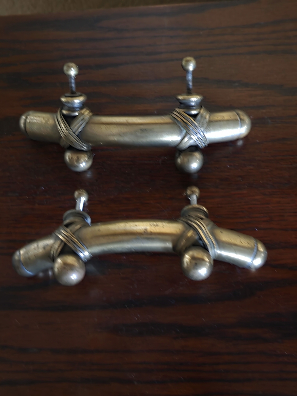 Antique Brass Treaure Chest Handl es & Drawer Pulls - Set of 2